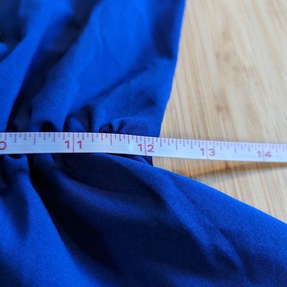 Skort Nautical Blue with lace shoulders and bottom Cross over Skort Size Large - Picture 8 of 10